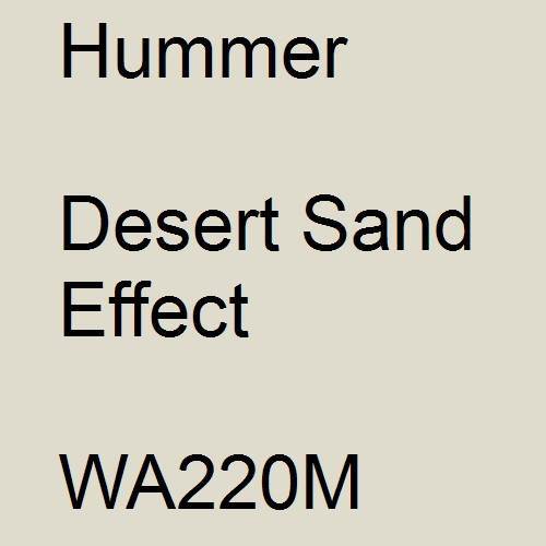 Hummer, Desert Sand Effect, WA220M.